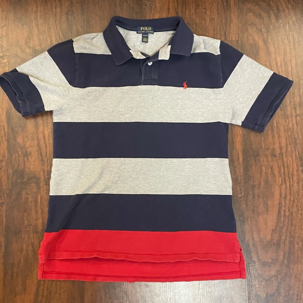 Striped polo shirt boys XL 18-20
